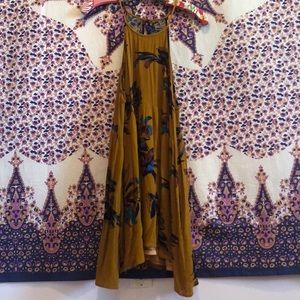 Burnt orange printed dress